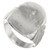 Cast Sterling Silver Cabochon Mens Ring 36331