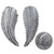 Large Sterling Silver Feather Jewelry Ornament 36001