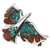 Cast Sterling Silver Eagle Inlay Ring 36339 Cast Sterling Silver Eagle Inlay Ring 36339