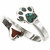 Example of Finished Puppy Paw Ring with Turquoise Chip Inlay 36313