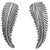 Sterling Silver Feathers 1-5/8 inch 36021