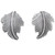 Sterling Silver Leaf Set 1 inch 36005