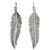Sterling Silver Feather Dangles with Eyelets 1.5" Length 36043