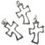 Sterling Silver Open Cross Charms 32761