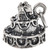 Sterling Silver Wedding Cake Charm 35437