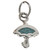 Turquoise Silver Inlaid Umbrella Charm 17440 Turquoise Silver Inlaid Umbrella Charm 17440