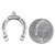 Silver Horseshoe Jewelry Part with Eyelet 36200