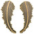 Brass Leaf Set Cast Jeweler's Gold 36093