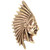 Brass Native American Chief Headdress Casting 36534