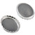 Sterling Silver Oval Serrated Bezel Cups 12005