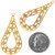 Gold Plated Filigree Earring Teardrop Dangles 37656