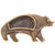 Stylized Native Bear Brass Casting 36552