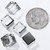 8mm Crystal Cubes 1 Foiled Side Swarovski