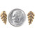 Gold Brass Jewelry Leaf Set 36143