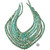 Real Turquoise Beads Graduated Necklace Strand 37146