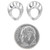 Silver Bear Paw Left Right Pair 37103