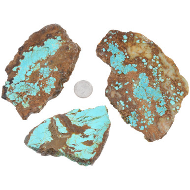 Spiderweb Turquoise Number 8 Turquoise Slices 3 Piece Set 282g 45112