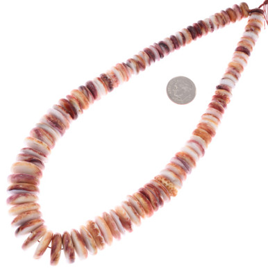 18mm to 8mm 16 Inch Strand Natural Purple White Spiny Oyster Large ...
