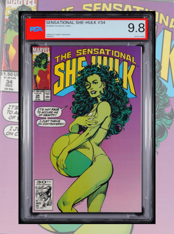 Sensational She-Hulk #34 (1989 Marvel) PSA 9.8 Vanity Fair 8/91 Cover (no CGC)