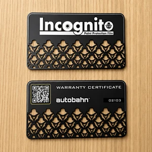 Incognito T Metal Warranty Card (1pk)