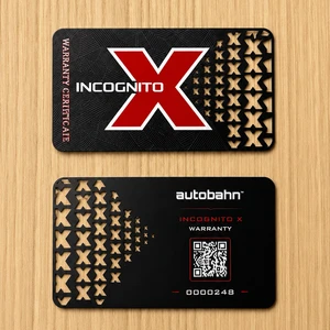 Incognito X Metal Warranty Card (1pk)