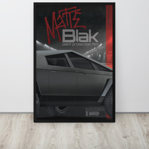 Matte Blak - Framed canvas
