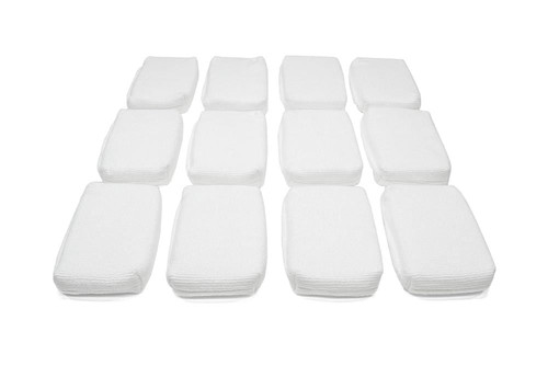 Thin [Saver Applicator Terry] Microfiber Coating Applicator Sponge with Plastic Barrier - 12 pack