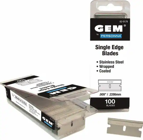 Stainless Steel 1" Single Edge Blades (100pk)