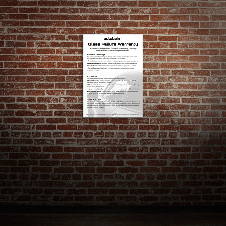 Glass Failure Warranty - Wallboard