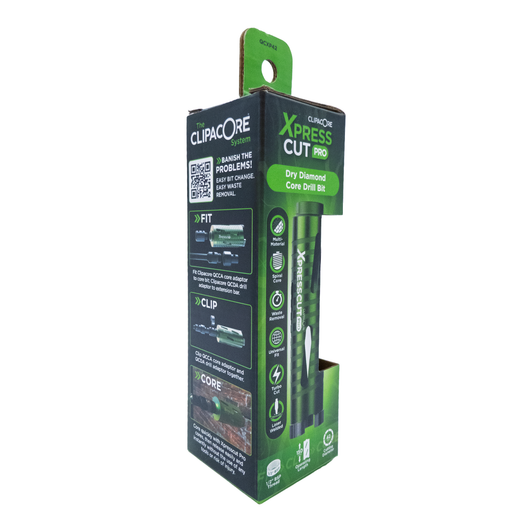 Clipacore Xpresscut 42mm x 150mm Core Bit in packaging rear