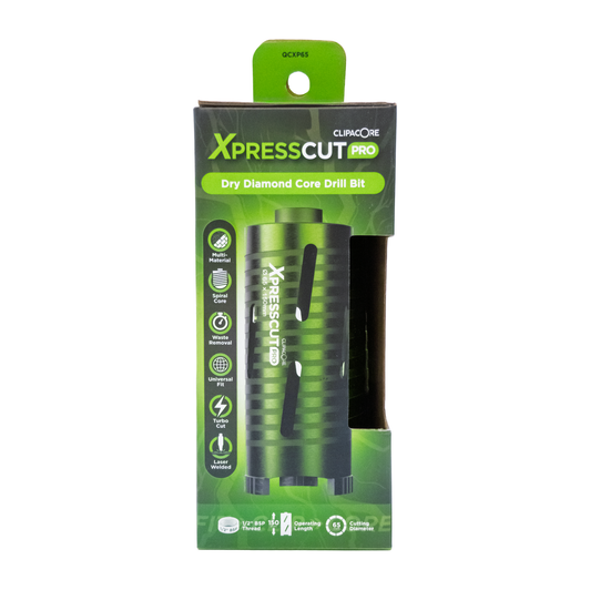 Clipacore Xpresscut 65mm x 150mm Core Bit Box front