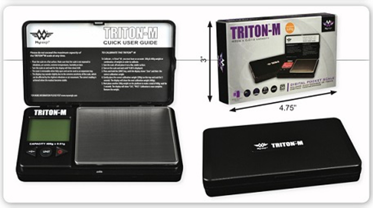 My Weigh Triton T3R Rechargeable Pocket Scale 500g x 0.01g Precision Black