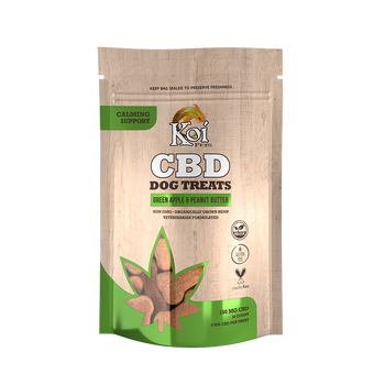 Koi CBD Dog Treats, Calming, Green Apple & Peanut Butter, 30 pcs,150mg