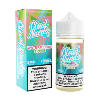 Cloud Nurdz Watermelon Apple Iced 100ml Cloud Nurdz Watermelon Apple Iced 100ml