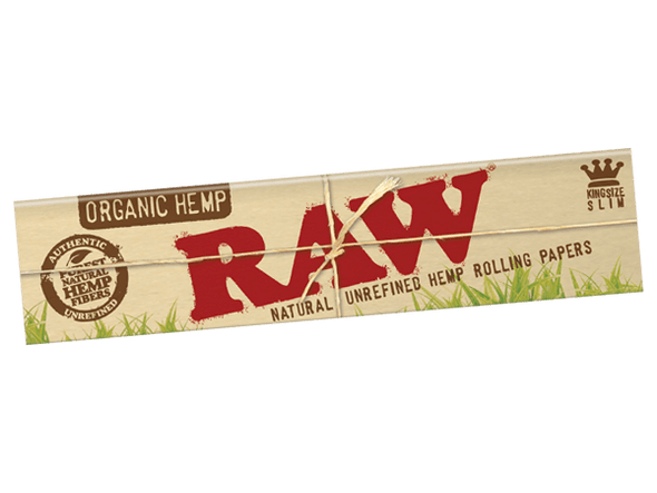 Raw Natural Unrefined Rolling Paper Organic Hemp King Size Slim 50/BOX