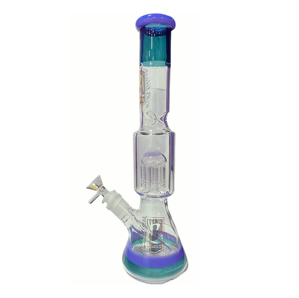 6B Glass: 12.5inch Waterpipe - Assorted Colors (2020B58) 