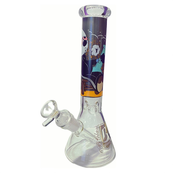 6B Glass: 10inch Waterpipe - Assorted Colors (2020B54)