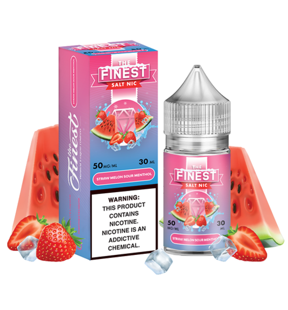 Finest Salt: Straw Melon Sour Belts Menthol 30ml