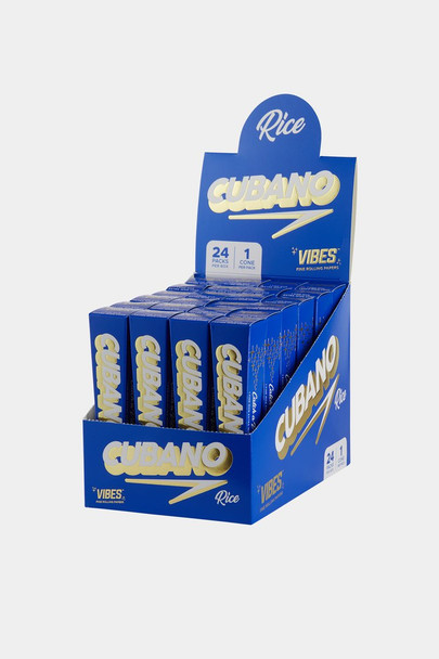 Vibes King Size Rice Cubano Cones - 24 Pack Display