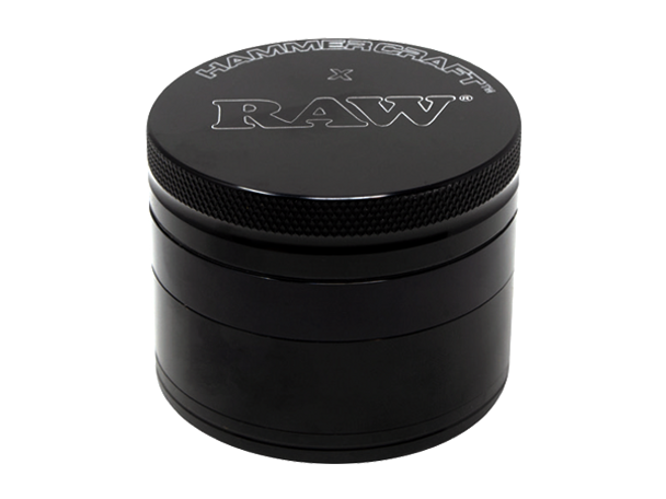 Hammercraft X Raw 2.5" 4 piece Grinder black