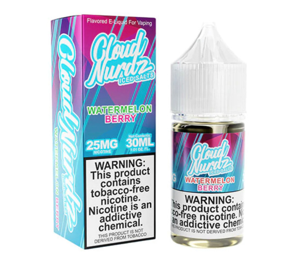 Cloud Nurdz ICED Salts - Watermelon Berry 30ml