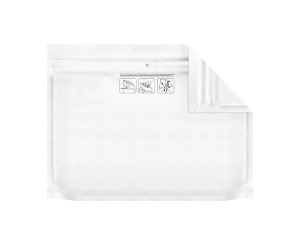 8" x 6" DymaPak Medium Child Resistant Exit Bags all white - 50 Ct