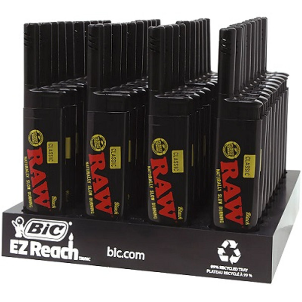 BIC Disposable EZ Reach Raw Black Lighter Display of 40