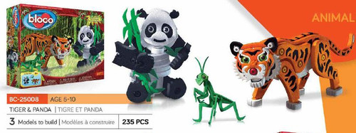 Bloco Foam Builders: Tiger & Panda Set