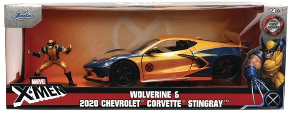 X-Men Diecast 2020 Corvette with Wolverine Diecast Figure