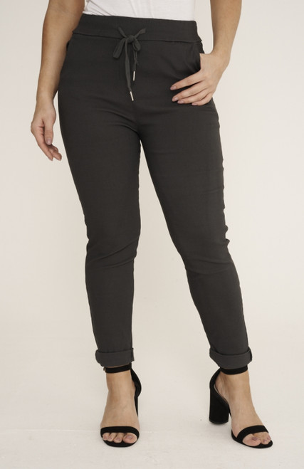 G7 Plain Magic Trousers Dark Grey