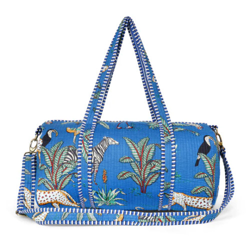 Jungle Weekender Bag Cotton ~ Royal Blue