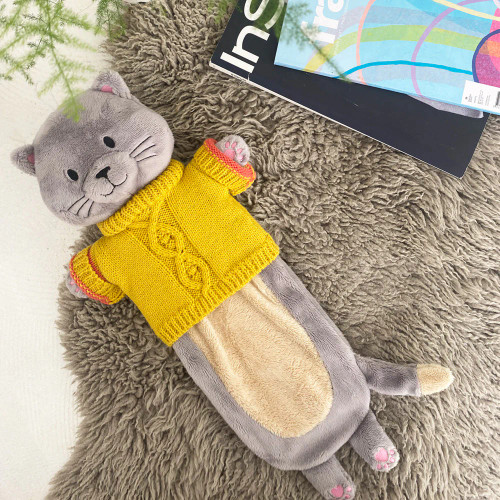 HOD Hot Water Bottle Cat In Jumper