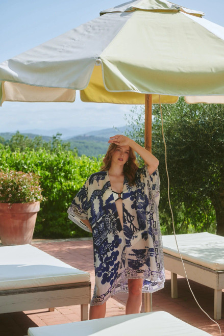 One Hundred Stars Throwover ~ Giant Willow Blue