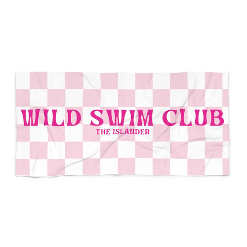 The Islander ~ Pink Checkered Wild Swim Towels